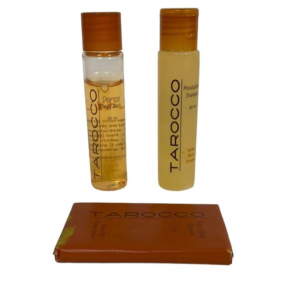 Tarocco Travel Size Set Body Wash, Shampoo, Face & Body Cleanser Soap - Picture 1 of 4